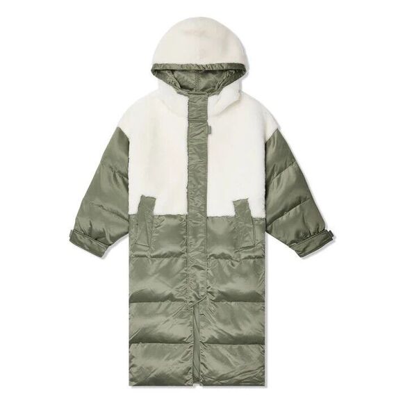 Shoreditch Ski Club Parka Marlowe ShearlingSteel Green White Size M NEW $1375